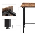 BIURKO LOFT, CZARNE, METALOWE, ORZECH, PROSTE, WYTRZYMAŁE, DO POKOJU 100 CM