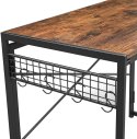 INDUSTRIALNE BIURKO DO POKOJU, CZARNE, METALOWE, LOFT, ORZECH, 100 cm