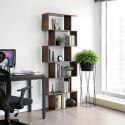 NOWOCZESNY REGAŁ NA KSIĄŻKI LOFT, 5 PÓŁEK, ORZECH, BRĄZOWY, 190 cm