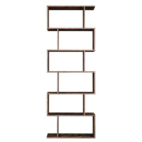 NOWOCZESNY REGAŁ NA KSIĄŻKI LOFT, 5 PÓŁEK, ORZECH, BRĄZOWY, 190 cm NOWOCZESNY REGAŁ NA KSIĄŻKI LOFT, 5 PÓŁEK, ORZECH, BRĄZOWY, 190 cm