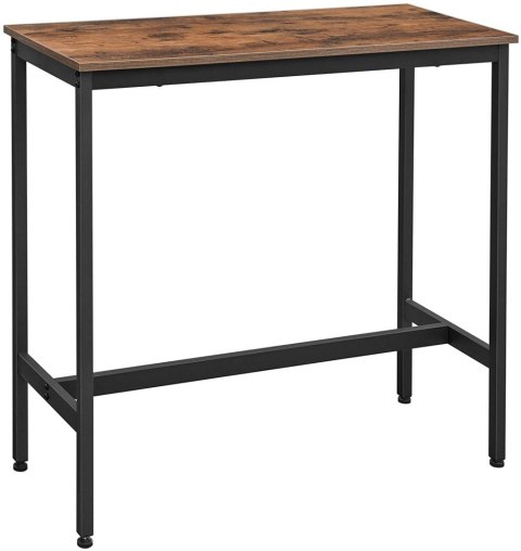 STÓŁ BAROWY LOFT, CZARNY, METALOWY, WYSOKI, 120 cm