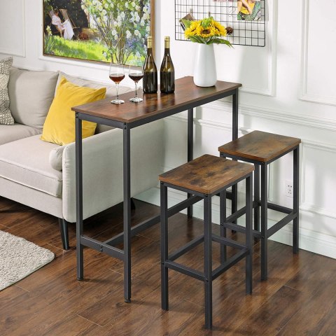STÓŁ BAROWY LOFT, CZARNY, METALOWY, WYSOKI, 120 cm STÓŁ BAROWY LOFT, CZARNY, METALOWY, WYSOKI, 120 cm