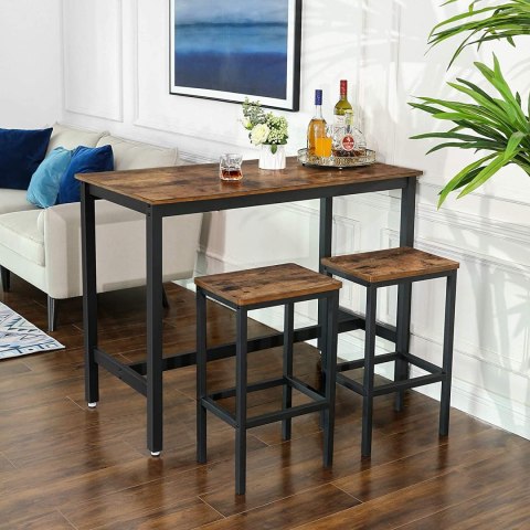 ZESTAW 2x HOKER BAROWY LOFT, CZARNY, METALOWY 65cm ZESTAW 2x HOKER BAROWY LOFT, CZARNY, METALOWY 65cm