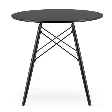 CZARNY OKRĄGŁY STÓŁ LOFT, DO JADALNI, DO KUCHNI, MDF, BUK, 80 CM CZARNY OKRĄGŁY STÓŁ LOFT, DO JADALNI, DO KUCHNI, MDF, BUK, 80 CM