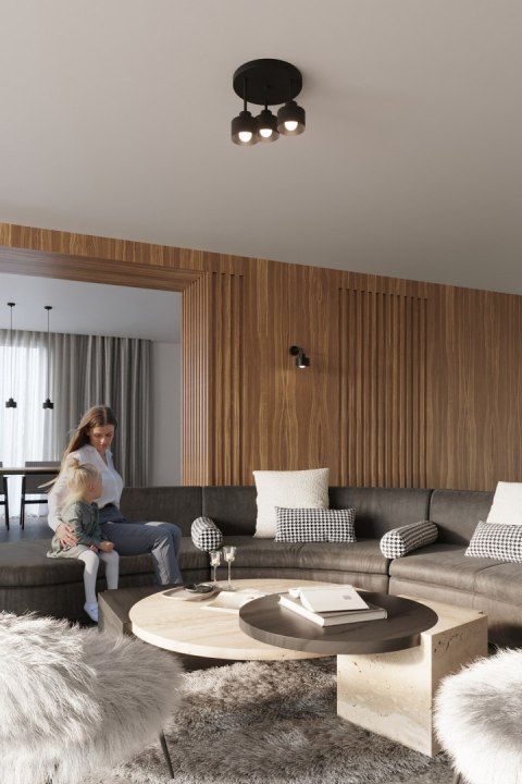 Lampa wisząca SAVAR 3 czarna Lampa wisząca SAVAR 3 czarna