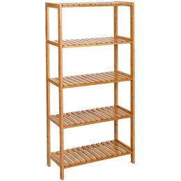 BAMBUSOWY REGAŁ BOHO, SOLIDNY, UNIWERSALNY, 5 PÓŁEK, DO POKOJU 60 cm