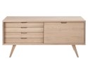 KOMODA DO SALONU, DĄB BIELONY, SKANDYNAWSKA 160 cm