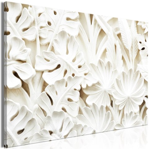 Obraz - Ceramiczne liście (1-częściowy) szeroki Obraz - Ceramiczne liście (1-częściowy) szeroki