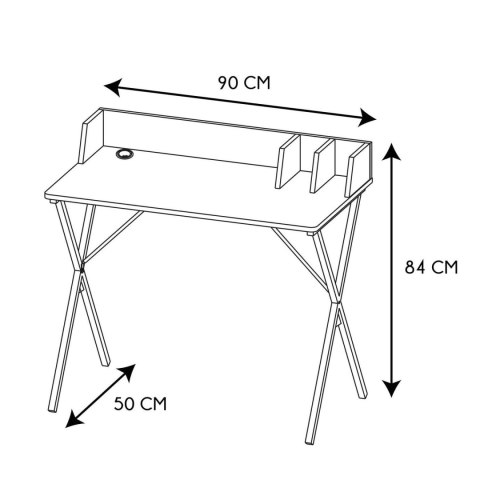 BIURKO LOFT ORZECH, CZARNE, METAL, MDF, PROSTE, SOLIDNE, DO POKOJU, 90 CM BIURKO LOFT ORZECH, CZARNE, METAL, MDF, PROSTE, SOLIDNE, DO POKOJU, 90 CM