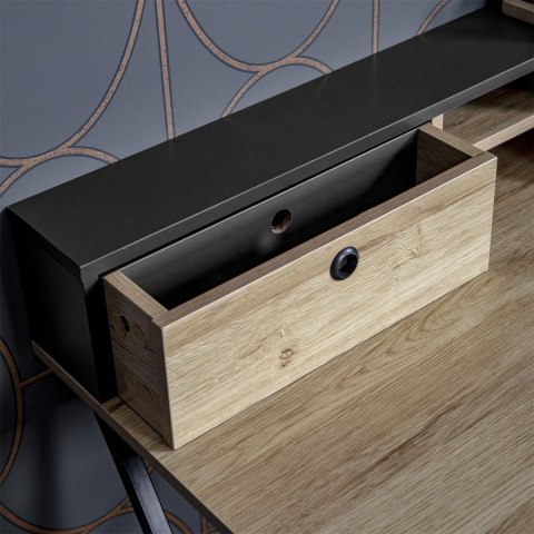 Biurko Cambridge naturalne/ czarne Biurko Cambridge naturalne/ czarne