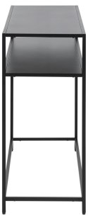 CZARNA METALOWA KONSOLA LONDON, LOFT, Z PÓŁKĄ, INDUSTRIALNA, 100 CM