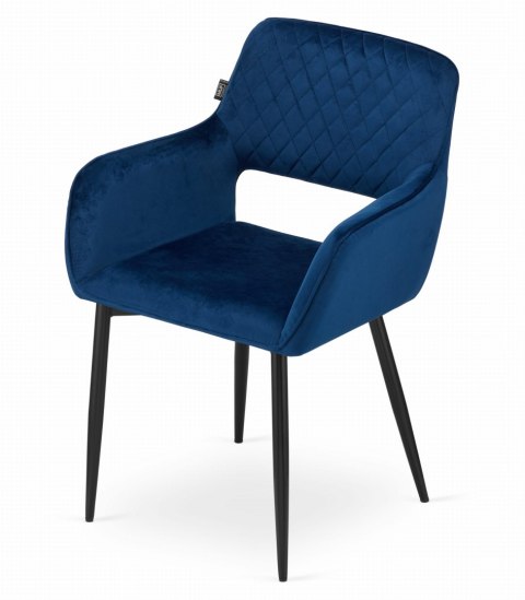 GRANATOWE KRZESŁO GLAMOUR, PIKOWANE, Z PODŁOKIETNIKAMI, DO JADALNI GRANATOWE KRZESŁO GLAMOUR, PIKOWANE, Z PODŁOKIETNIKAMI, DO JADALNI