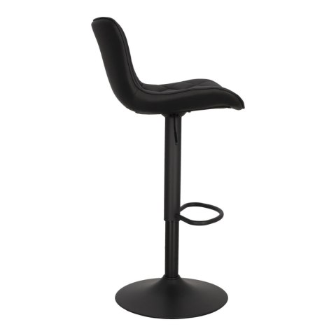 TAPICEROWANY CZARNY HOKER Z OPARCIEM, METALOWY, OBROTOWY, REGULOWANY, LOFT TAPICEROWANY CZARNY HOKER Z OPARCIEM, METALOWY, OBROTOWY, REGULOWANY, LOFT