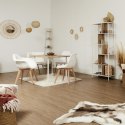 BIAŁY REGAŁ NAROŻNY, WYSOKI, 5 PÓŁEK, OWALNY, DO SALONU, SKANDYNAWSKI
