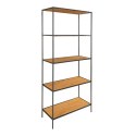 INDUSTRIALNY REGAŁ VITA, CZARNY METAL, DĄB, 5 PÓŁEK, WYSOKI, LOFT, 170 CM