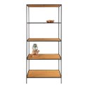 INDUSTRIALNY REGAŁ VITA, CZARNY METAL, DĄB, 5 PÓŁEK, WYSOKI, LOFT, 170 CM
