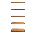 INDUSTRIALNY REGAŁ VITA, CZARNY METAL, DĄB, 5 PÓŁEK, WYSOKI, LOFT, 170 CM