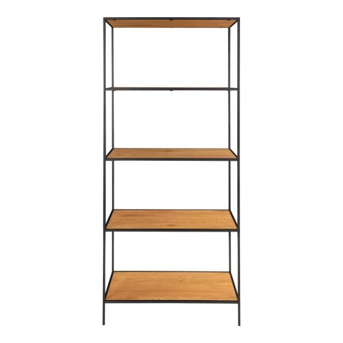 INDUSTRIALNY REGAŁ VITA, CZARNY METAL, DĄB, 5 PÓŁEK, WYSOKI, LOFT, 170 CM INDUSTRIALNY REGAŁ VITA, CZARNY METAL, DĄB, 5 PÓŁEK, WYSOKI, LOFT, 170 CM