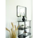 OWALNY CZARNY REGAŁ DO SALONU, LOFT, INDUSTRIALNY, METAL, 85CM