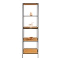 INDUSTRIALNY REGAŁ VITA, CZARNY METAL, DĄB, 5 PÓŁEK, WYSOKI, LOFT, 170 CM