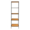 INDUSTRIALNY REGAŁ VITA, CZARNY METAL, DĄB, 5 PÓŁEK, WYSOKI, LOFT, 170 CM