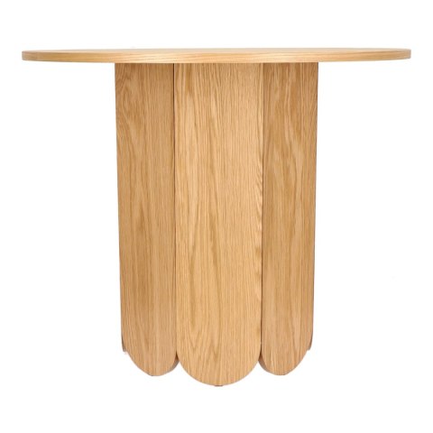 OKRĄGŁY STÓŁ NA JEDNEJ NODZE - NATURE, 90 CM, BOHO, DĄB, MDF, DO SALONU