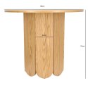 OKRĄGŁY STÓŁ NA JEDNEJ NODZE - NATURE, 90 CM, BOHO, DĄB, MDF, DO SALONU