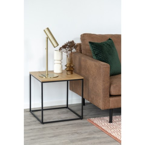 INDUSTRIALNY STOLIK KAWOWY LOFT, CZARNY METAL, DĄB, KWADRATOWY, SALON 45 CM INDUSTRIALNY STOLIK KAWOWY LOFT, CZARNY METAL, DĄB, KWADRATOWY, SALON 45 CM