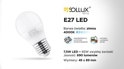 Żarówka LED E27 4000K 7,5W 690lm Żarówka LED E27 4000K 7,5W 690lm