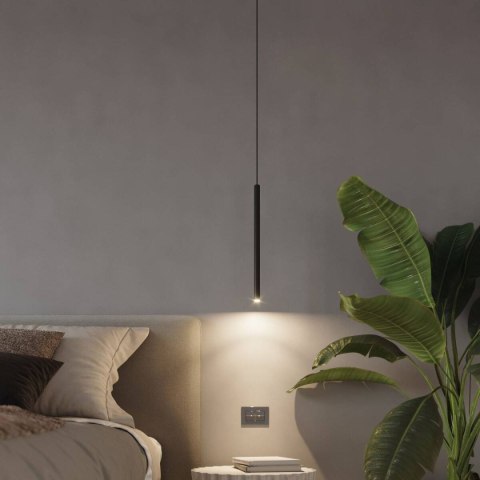 CZARNA LAMPA WISZĄCA LOFT, METALOWE WĄSKIE KLOSZE, DO SALONU, 5 x G9 CZARNA LAMPA WISZĄCA LOFT, METALOWE WĄSKIE KLOSZE, DO SALONU, 5 x G9