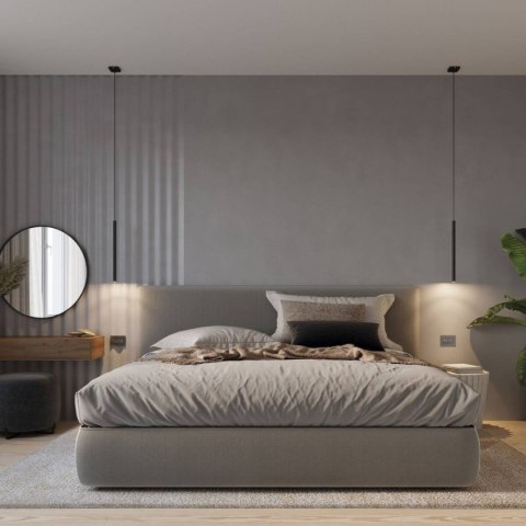 CZARNA LAMPA WISZĄCA LOFT, METALOWE WĄSKIE KLOSZE, DO SALONU, 5 x G9 CZARNA LAMPA WISZĄCA LOFT, METALOWE WĄSKIE KLOSZE, DO SALONU, 5 x G9