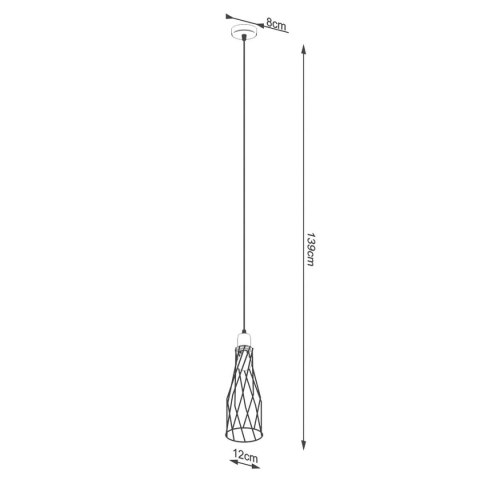 Lampa wisząca SUBA 1 czarna Lampa wisząca SUBA 1 czarna