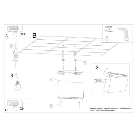 Plafon SOLE czarny LED Plafon SOLE czarny LED