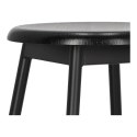 CZARNY HOKER DUBLIN, DREWNIANY, LOFT, OKRĄGŁY, NOWOCZESNY, DO KUCHNI, 65 CM