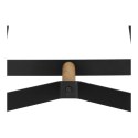 CZARNY HOKER DUBLIN, DREWNIANY, LOFT, OKRĄGŁY, NOWOCZESNY, DO KUCHNI, 65 CM