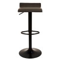 REGULOWANY CZARNY HOKER, OBROTOWY, TAPICEROWANY, LOFT, DO KUCHNI, ELEGANCKI