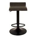 REGULOWANY CZARNY HOKER, OBROTOWY, TAPICEROWANY, LOFT, DO KUCHNI, ELEGANCKI