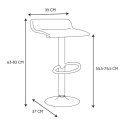 REGULOWANY CZARNY HOKER, OBROTOWY, TAPICEROWANY, LOFT, DO KUCHNI, ELEGANCKI