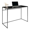 CZARNE METALOWE BIURKO LOFT, DO POKOJU, PRAKTYCZNE, INDUSTRIALNE, 100 CM