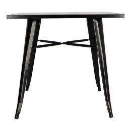 INDUSTRIALNY METALOWY STÓŁ ARTPRO - CZARNY, KWADRATOWY, 80 CM, LOFT