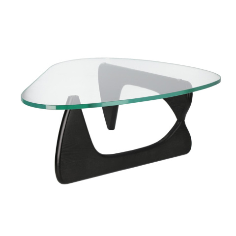 HARTOWANY STOLIK SZKLANY ISAMU, CZARNE DREWNO, DO SALONU, ELEGANCKI HARTOWANY STOLIK SZKLANY ISAMU, CZARNE DREWNO, DO SALONU, ELEGANCKI