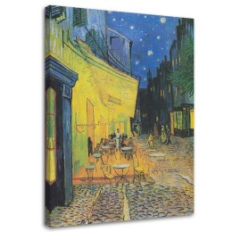 Obraz na płótnie - Taras kawiarni w nocy - V. van Gogh reprodukcja