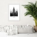 Plakat w białej ramie - Legendarny Big Ben