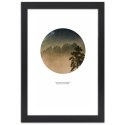 Plakat w czarnej ramie - Las w kole