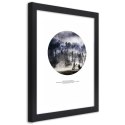 Plakat w czarnej ramie - Las we mgle