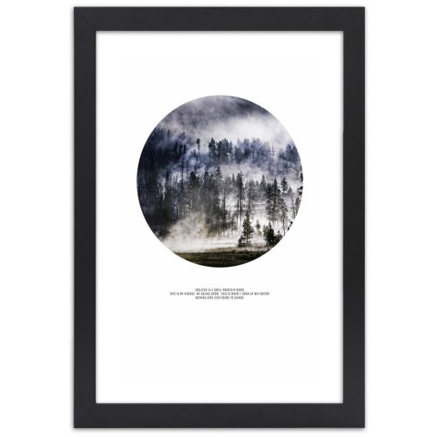 Plakat w czarnej ramie - Las we mgle Plakat w czarnej ramie - Las we mgle