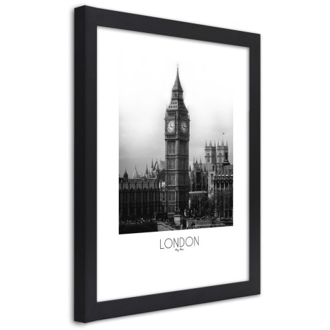 Plakat w czarnej ramie - Legendarny Big Ben