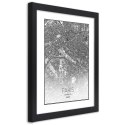 Plakat w czarnej ramie - Plan Paryża