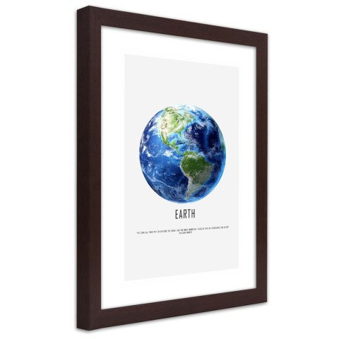 Plakat w brązowej ramie - Planeta ziemia Plakat w brązowej ramie - Planeta ziemia