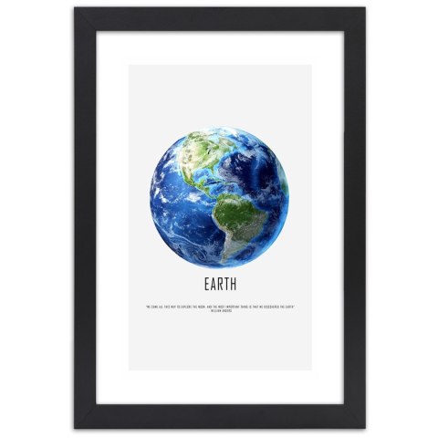 Plakat w czarnej ramie - Planeta ziemia Plakat w czarnej ramie - Planeta ziemia